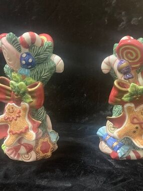 FITZ AND FLOYD SUGAR PLUM CANDLEHOLDERS